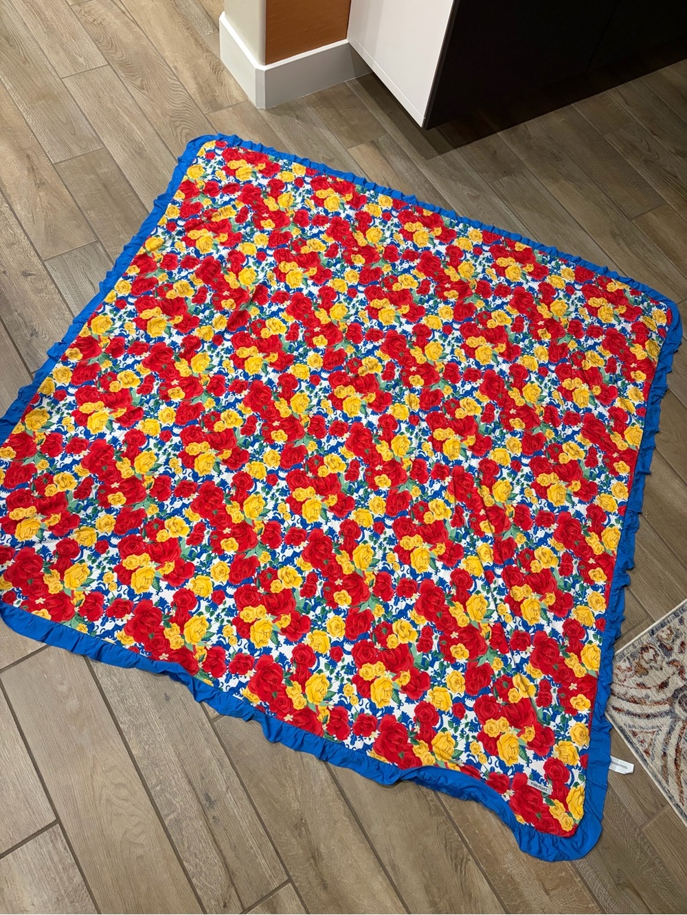 Posh Peanut Rose Dreams & Riley Ruffled Luxette Patoo Blanket